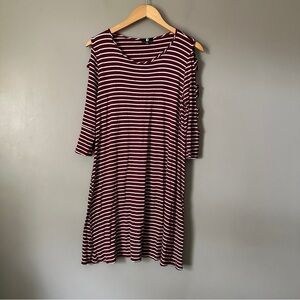 A&I striped long sleeve Tshirt dress